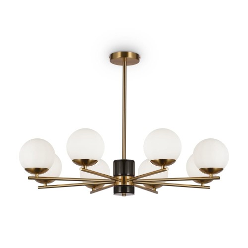 Marble lampa wisząca 8-punktowa mosiądz MOD187PL-08BS