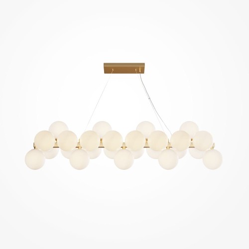 Zwisowa lampa Dallas MOD547PL-25BS balls kule białe złote