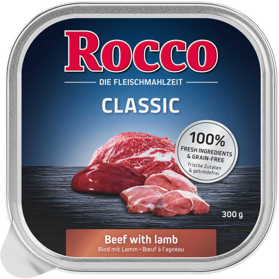 Zestaw Rocco Classic tacki, 27 x 300 g - Wołowina z jagnięciną Dostawa GRATIS!