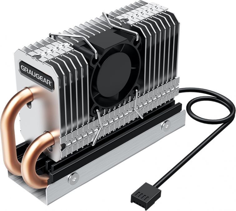 Graugear Radiator do dysku M.2 z wentylatorem (G-M2HP04-F)
