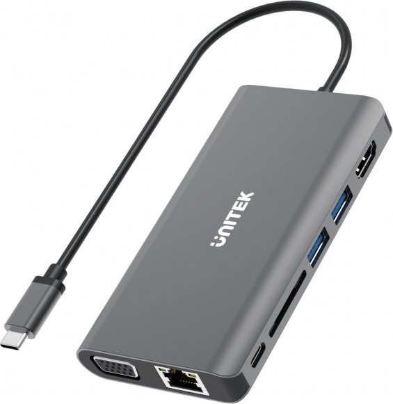 Unitek Hub USB TYP-C 8w1 100W (D1019B)