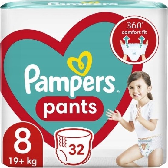 Pampers Pieluchomajtki Pants 8, 19+ kg, 32 szt.