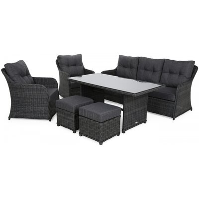 Narożny zestaw mebli ogrodowych Bergamo Grey / Grey Melange