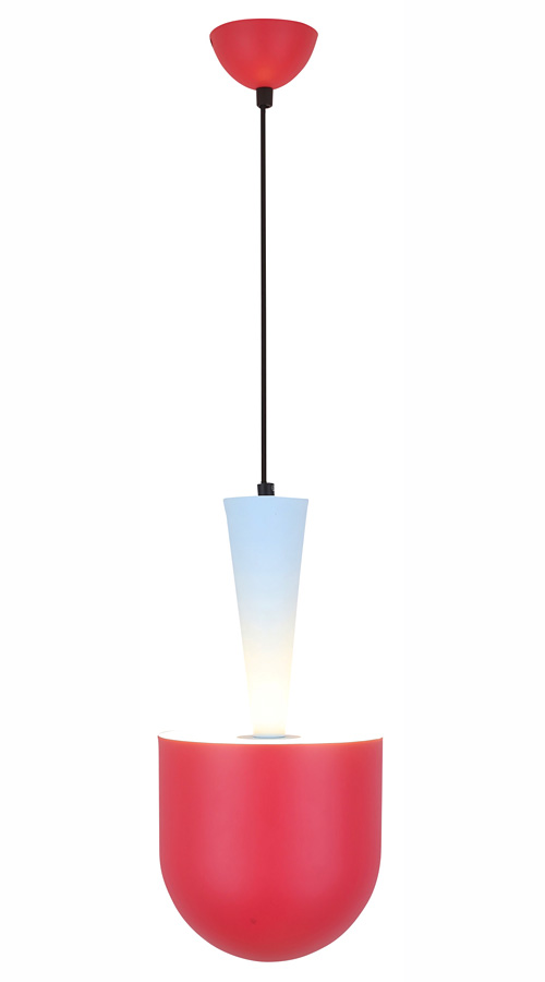 Nowoczesna czerwona wisząca lampa - M0-C11