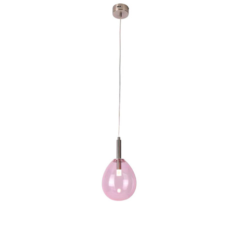 Różowa lampa wiszaca w nowoczesnym stylu - T010 - Bolik