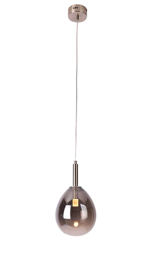 Srebrnoszara lampa wisząca - B0-T95