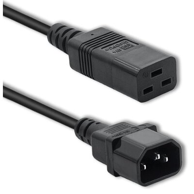 Qoltec Kabel zasilający do UPS | C14/C19 | 2m 53990