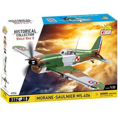 Cobi KLOCKI HC WWII 5723 SAMOLOT MORANE-SAULNIER MS.406 317 KL 5724