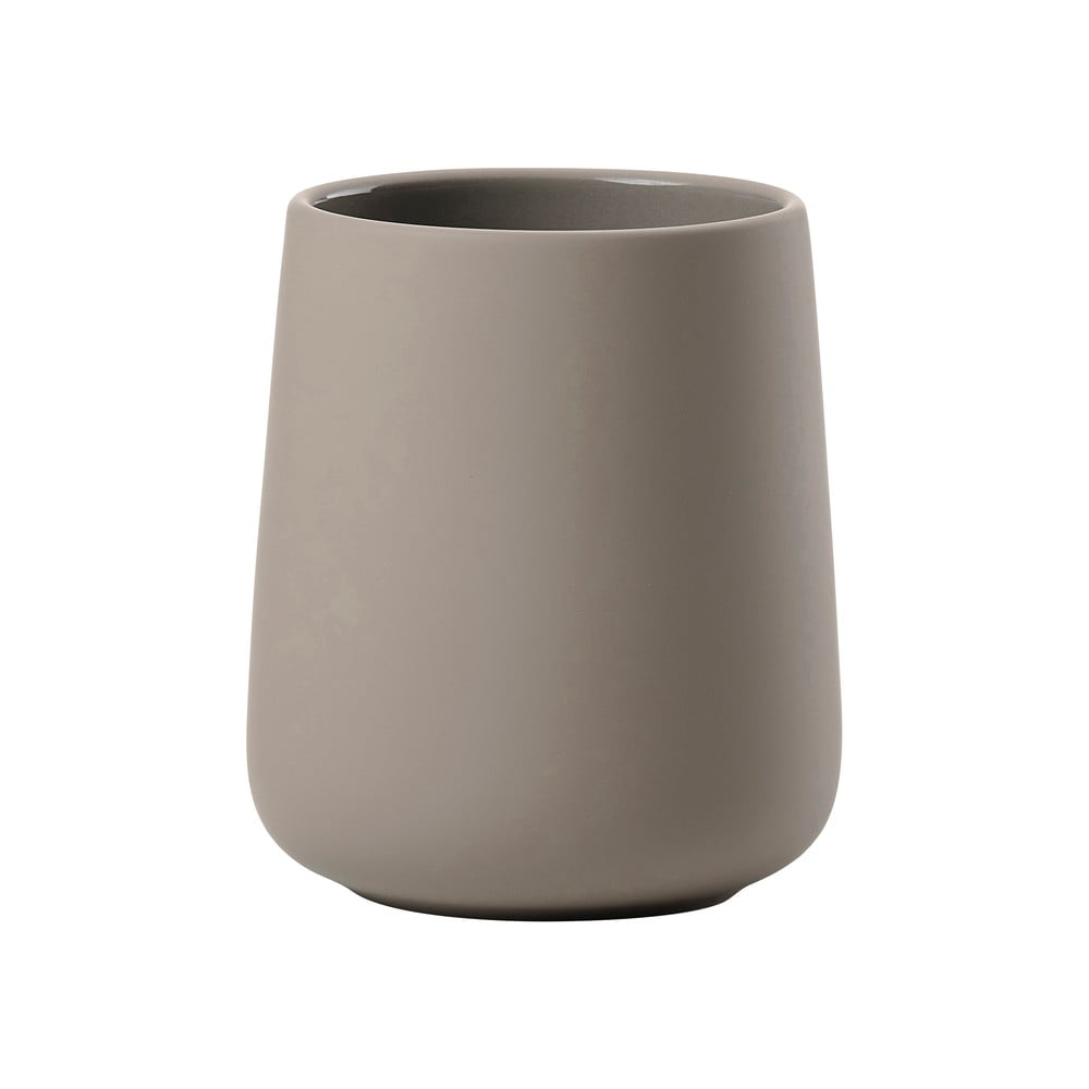 Brązowy kamionkowy kubek na szczoteczki do zębów Nova One – Zone