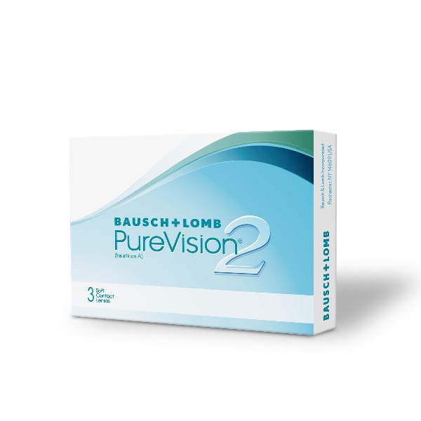 Bausch & Lomb Pure Vision 2 3 szt. Soczewki miesięczne (-1.75 dpt & BC 8.6)