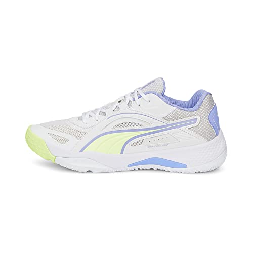 PUMA Unisex SolarSTRIKE II wewnętrzne buty czółenka, biało-żelowe jasne-Elektro fioletowy, 31,5 UK