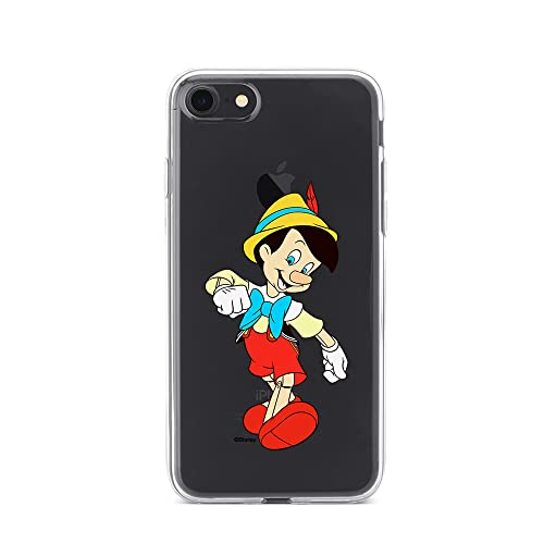 ERT GROUP etui na telefon Apple Iphone 7/8/ SE 2/ SE 3, case oryginalny i oficjalnie licencjonowany przez Disney, wzór Pinocchio 001, optymalnie dopasowane, plecki z TPU częściowo przeźroczyste