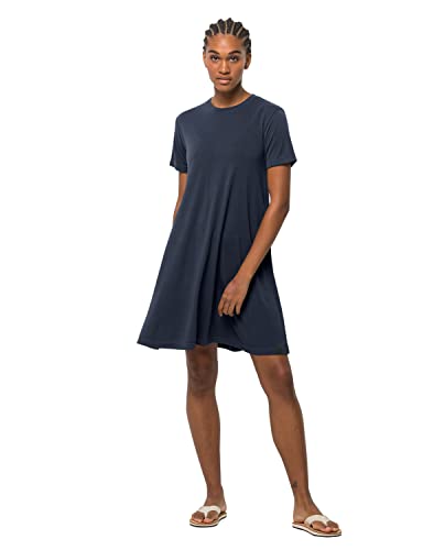 Jack Wolfskin Sukienka damska z reliefem, Night Blue, L, niebieski (Night Blue), L