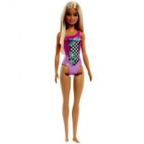 Lalka Barbie plażowa w różowym kostiumie HDC50 Mattel
