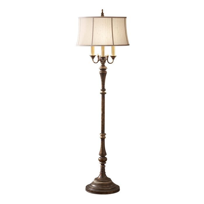 Elstead Lighting Gibson 1Lt Floor Lamp FE/GIBSON FL Elstead Lampa podłogowa stylowa abażurowa FE/GIBSON FL)