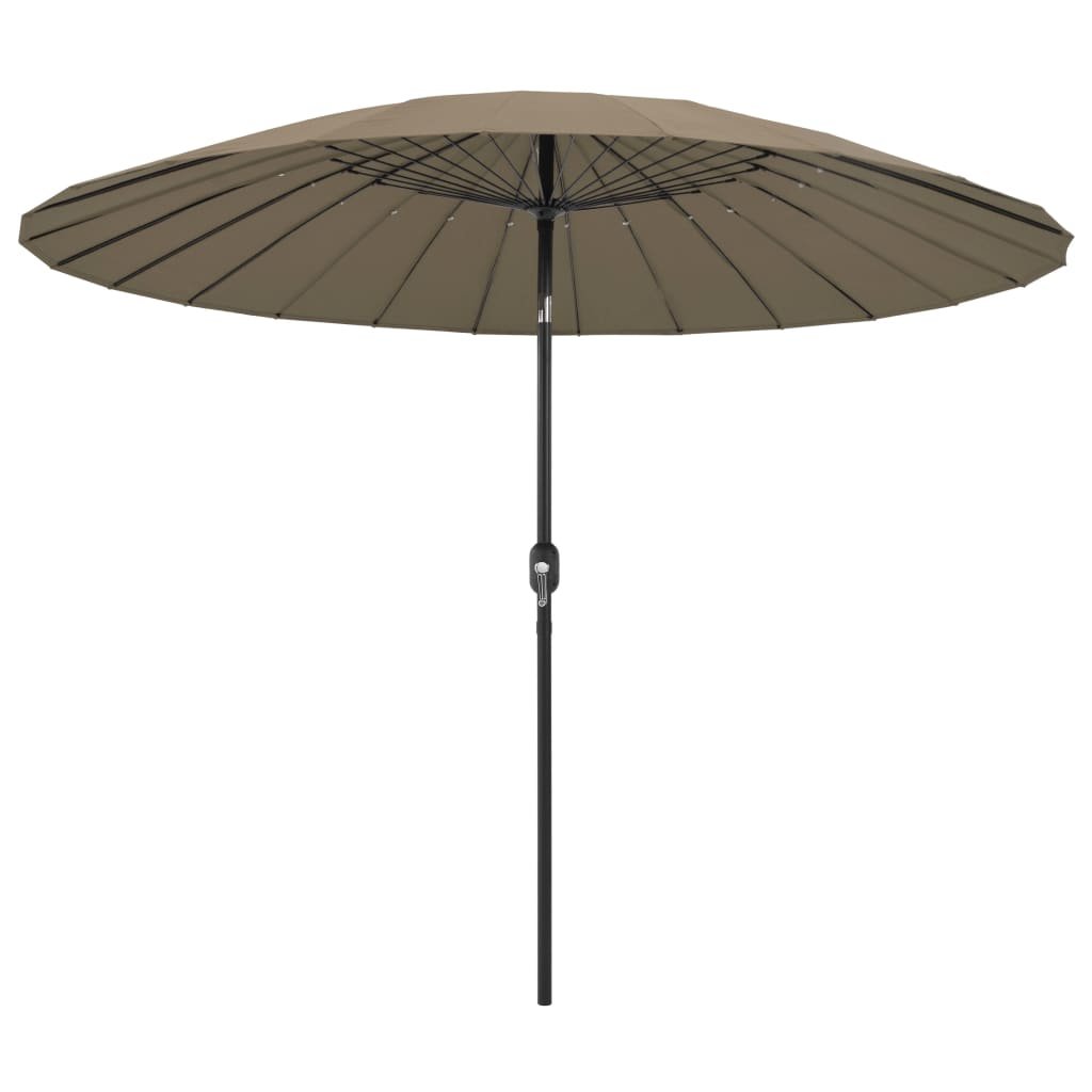 vidaXL Parasol ogrodowy na słupku aluminiowym, 270 cm, taupe vidaXL