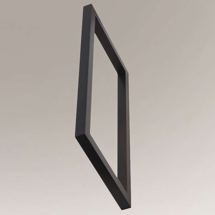 Shilo Ścienna LAMPA kinkiet ZAOSU 7902 prostokątna OPRAWA industrialna metalowa rama frame czarna 7902