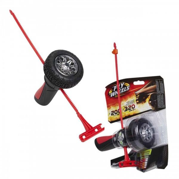 Jakks Pacific Fly Wheels. Wyrzutnia. 2 opony czerwone