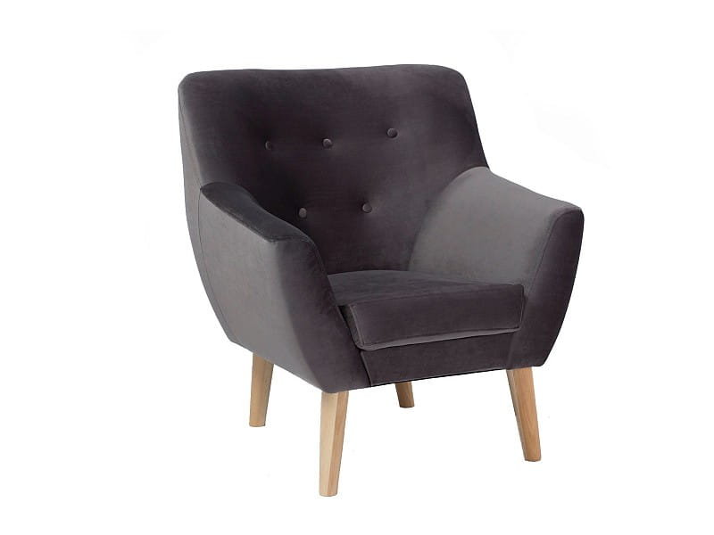 Signal FOTEL NORDIC 1 VELVET KOLOR SZARY TAPICERKA BLUVEL 14 / BUK