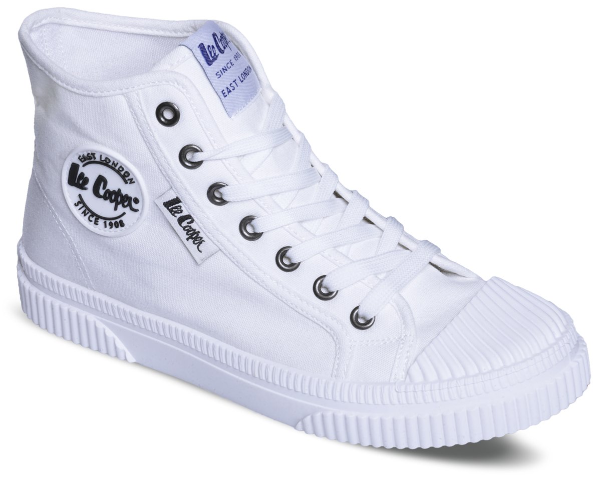 Lee Cooper, Trampki damskie MID, LCW-23-44-1607L, Białe, Rozmiar 39