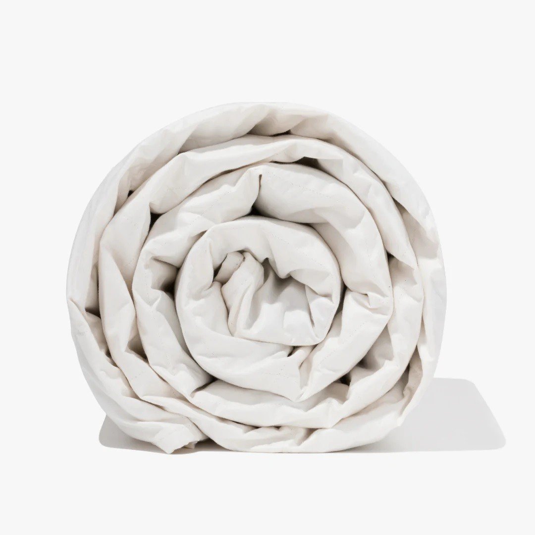 KOŁDRA OBCIĄŻENIOWA BIAŁA BAWEŁNA Z KULKAMI SZKLANYMI (150 x 200 cm) 6,5 kg - PLANTULE PILLOWS