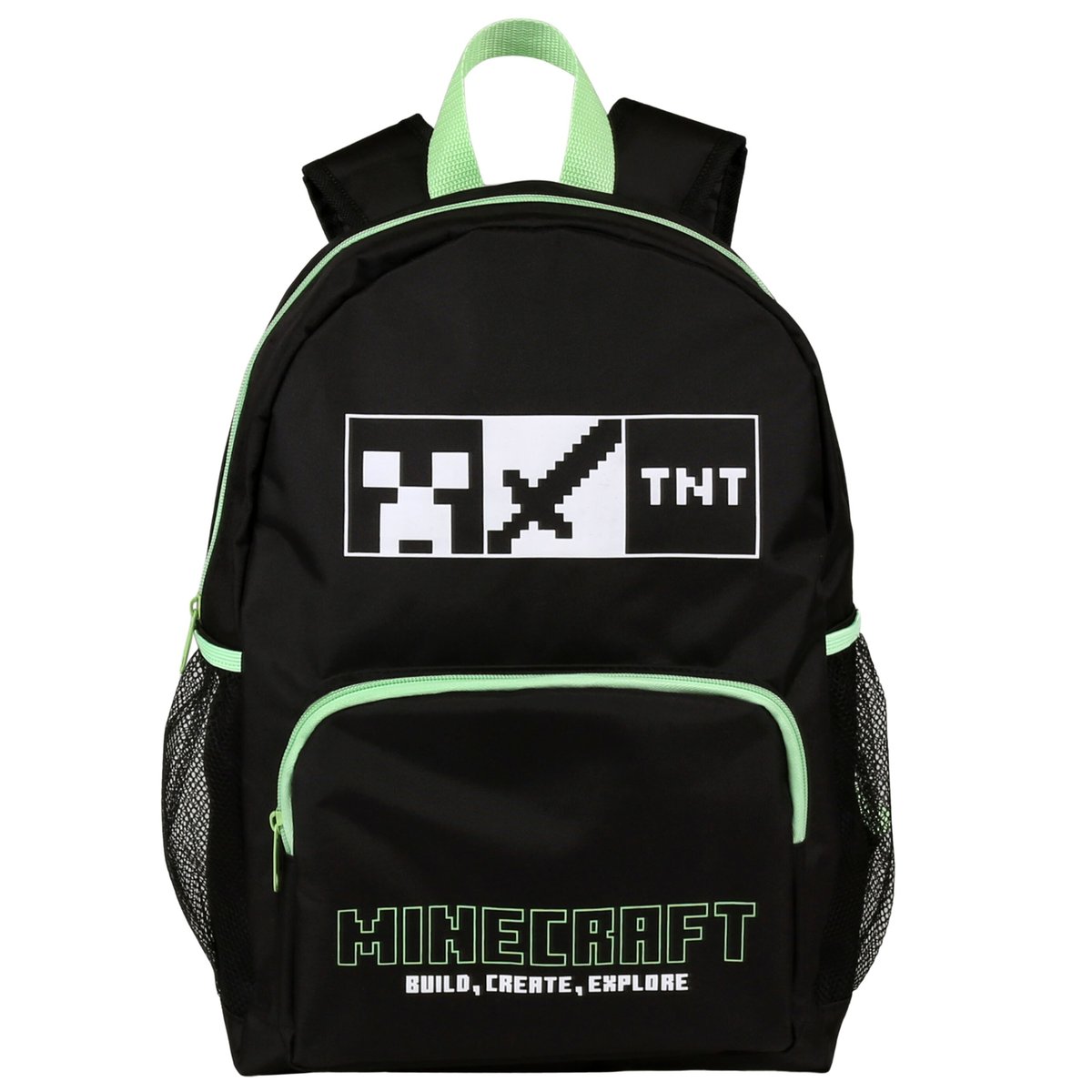 Minecraft Czarny plecak szkolny dla chłopca miękki, pojemny 39x29cm Uniwersalny