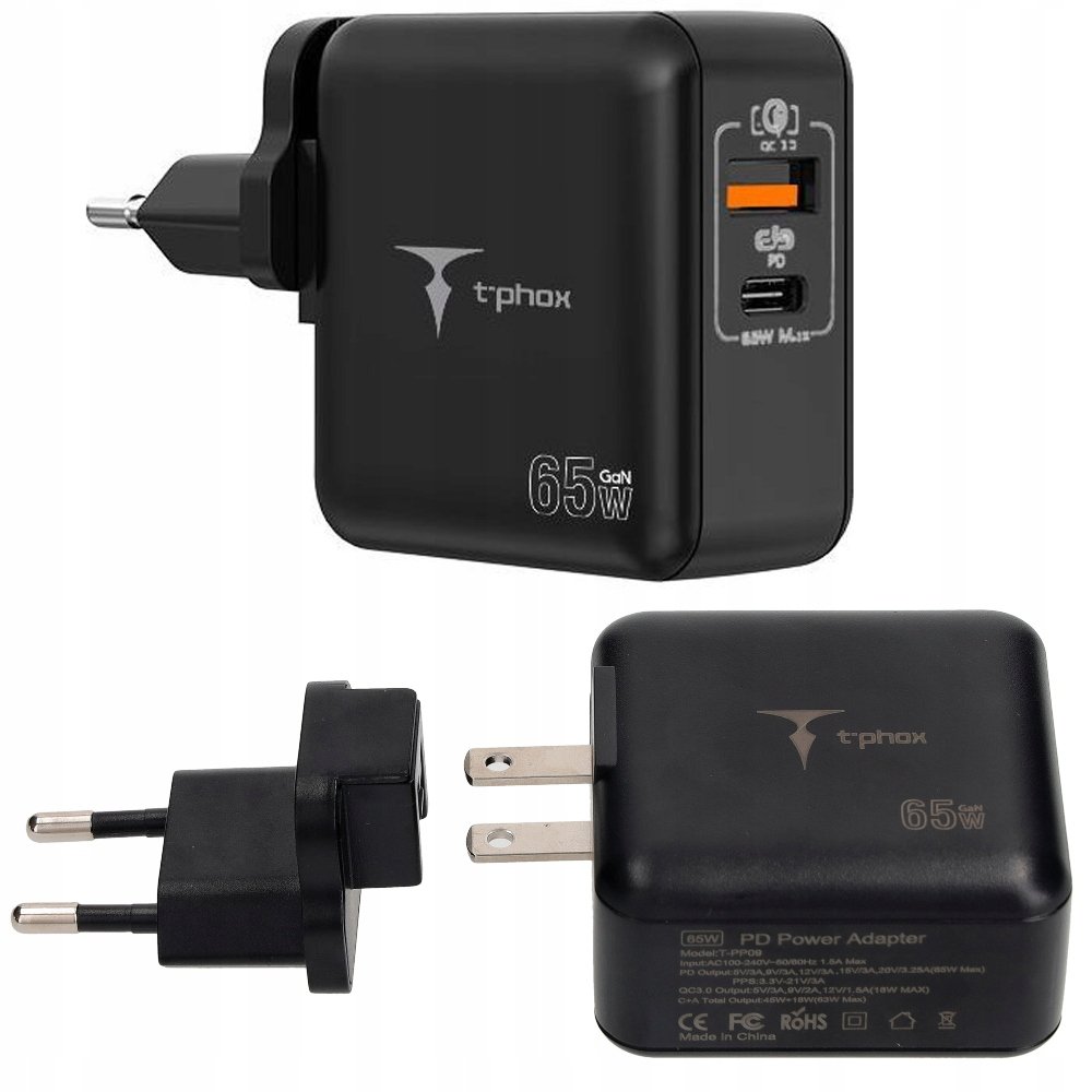 Ładowarka sieciowa EU/US do smartfona TPhox PD USB