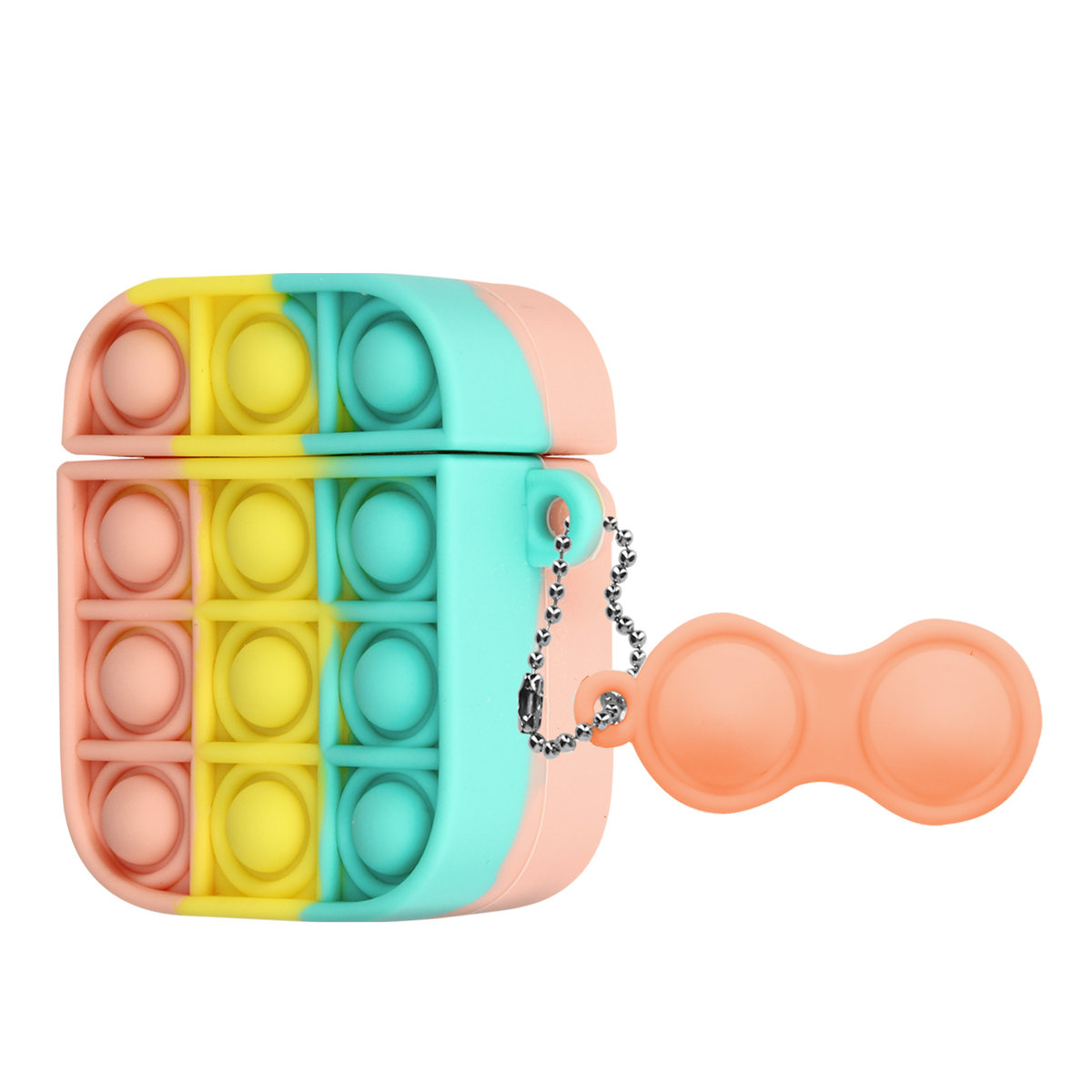 Etui na Airpods 1 i 2 Silikonowe Bubble Pop Design 2 części Wielokolorowe