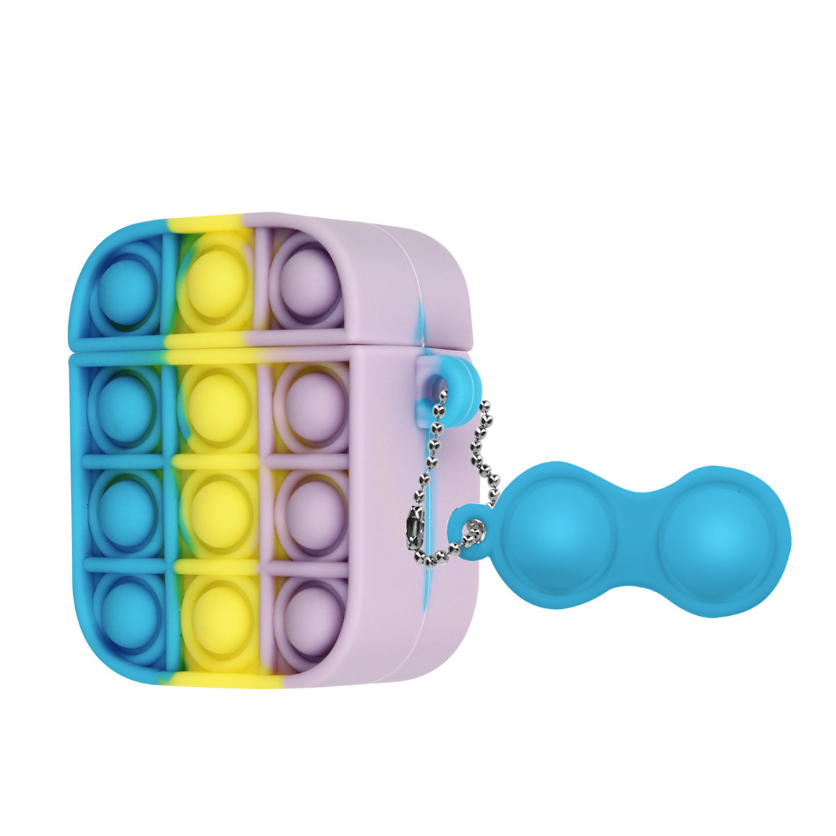 Etui na Airpods 1 i 2 Silikonowe Bubble Pop Design 2 części Wielokolorowe