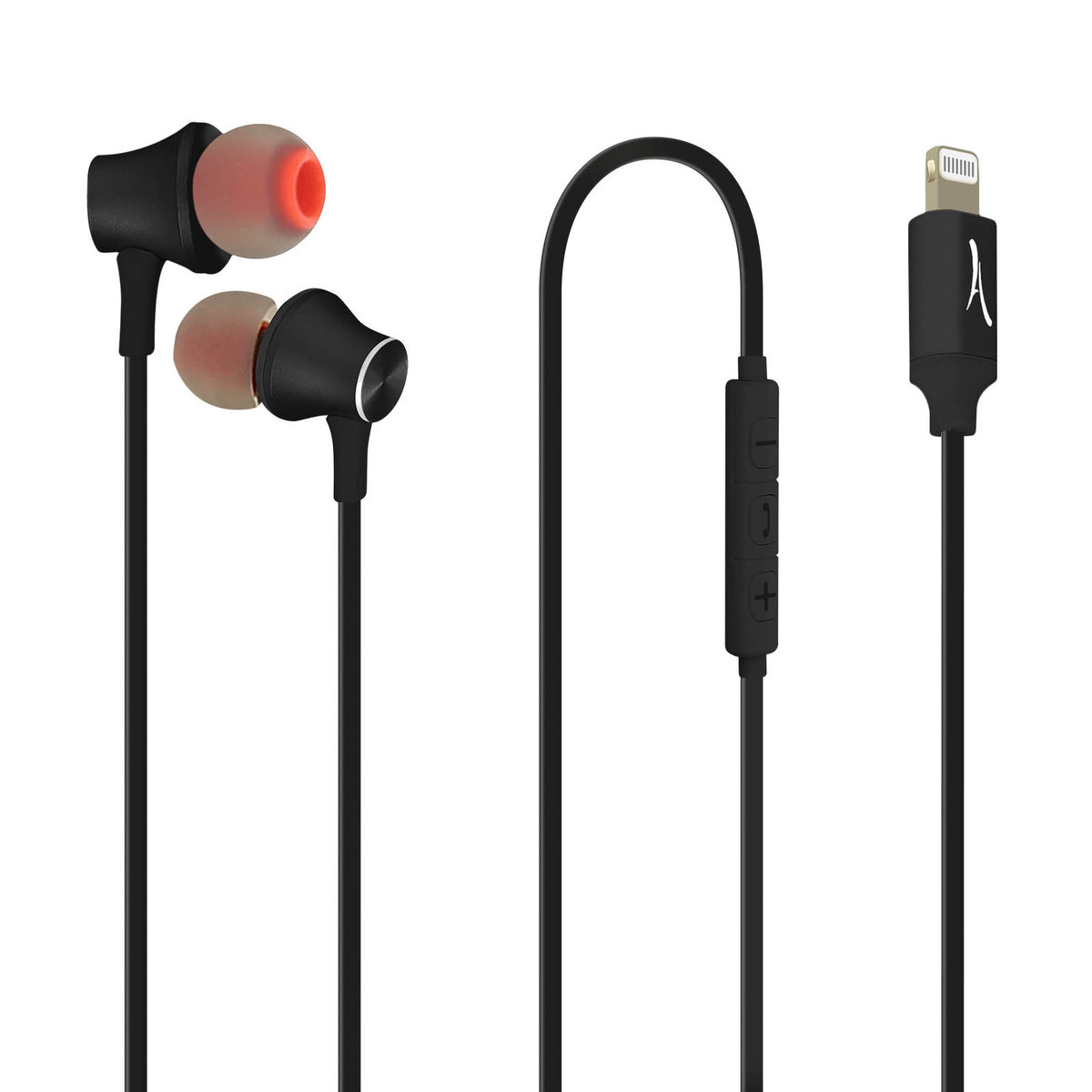 Akashi Lightning Końcówki douszne Przycisk wielofunkcyjny  Black