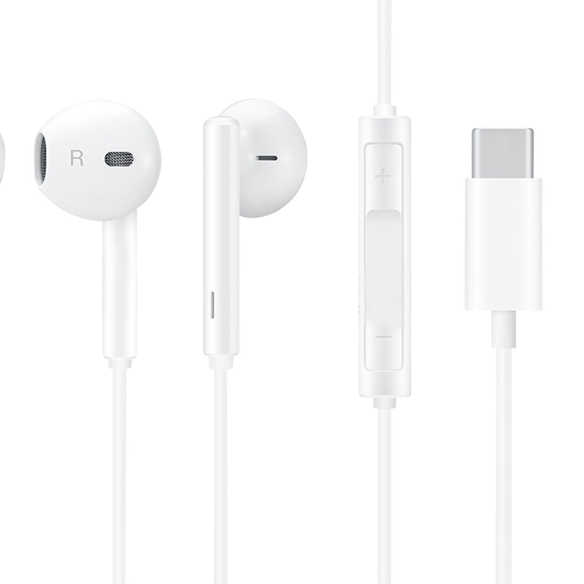 Słuchawki Zestaw Głośnomówiący Usb Typ C Smartphone / Tablet Remote Micro - Biały