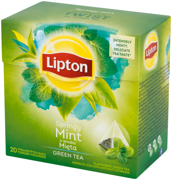 Lipton Green Tea Mint Herbata zielona 32,5 g (25 torebek)