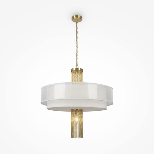 Lampa wisząca glamour Impressive MOD151PL-05G łańcuchy złote