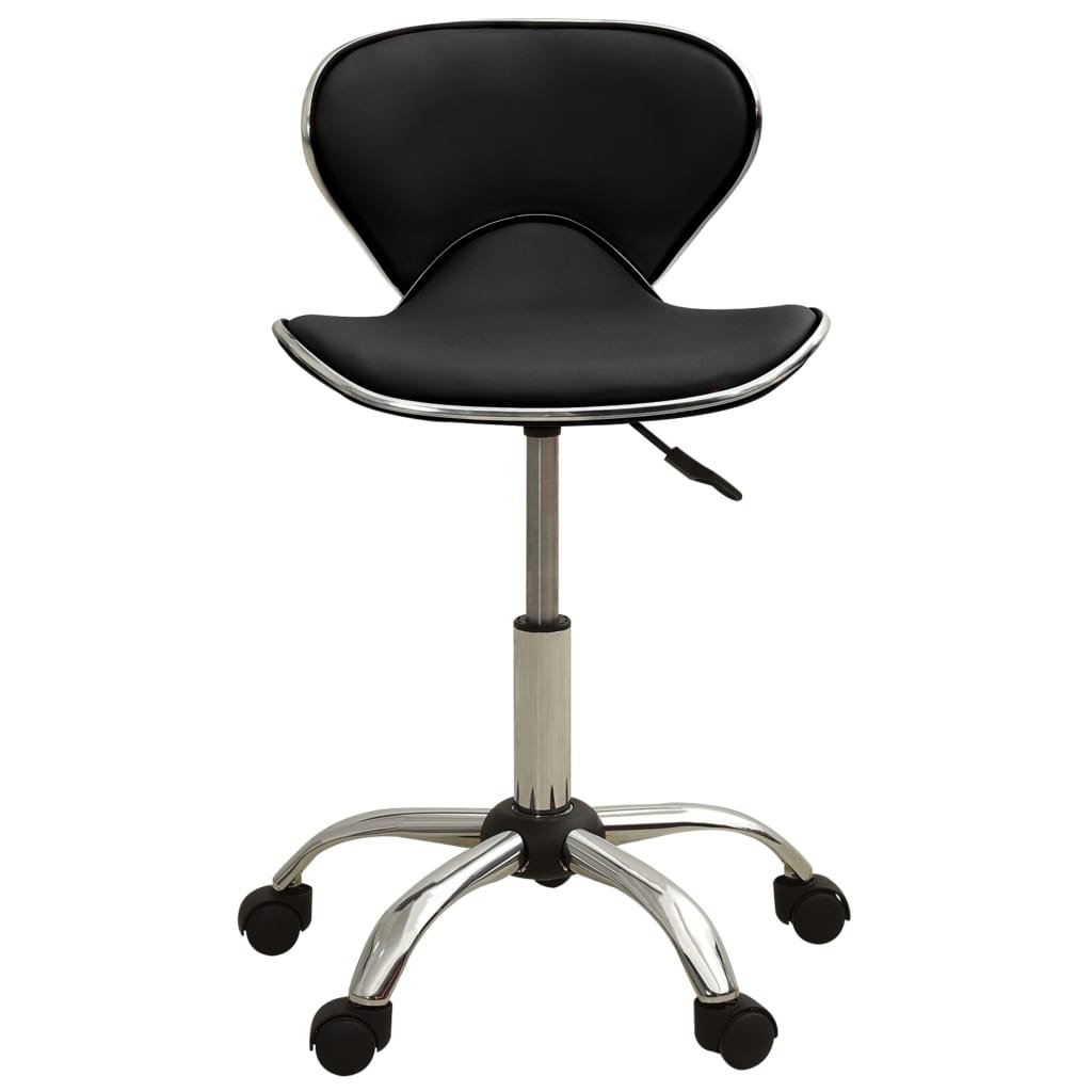 vidaXL Krzesło biurowe Krzesło biurowe czarne obite sztuczną skórą