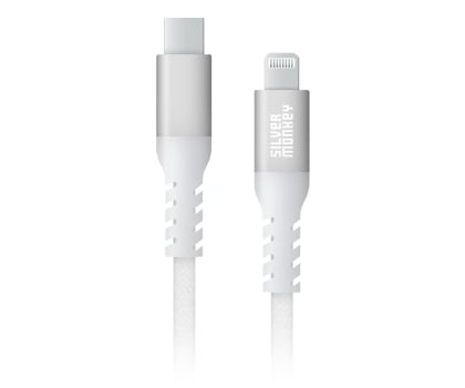 Silver Monkey Kabel USB-C - Lightning 1m (30W)