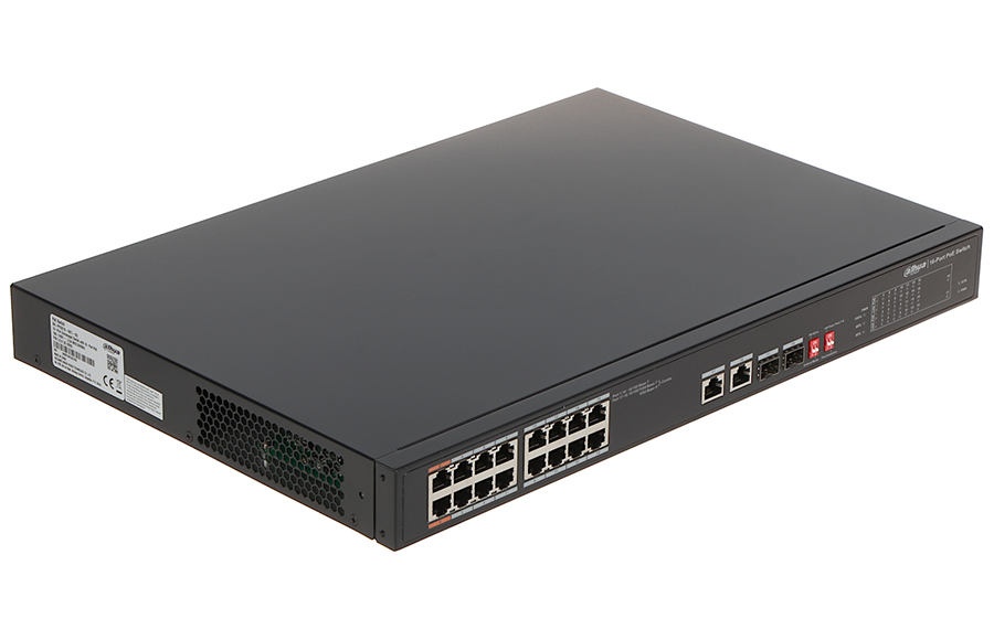 Switch POE PFS3218-16ET-135 16-PORTOWY DAHUA 16 kamer = 135W