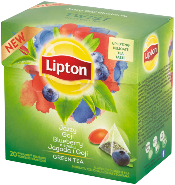 Lipton Herbata PIRAMID ZIEL JAGOD GOJI (20 saszetek)