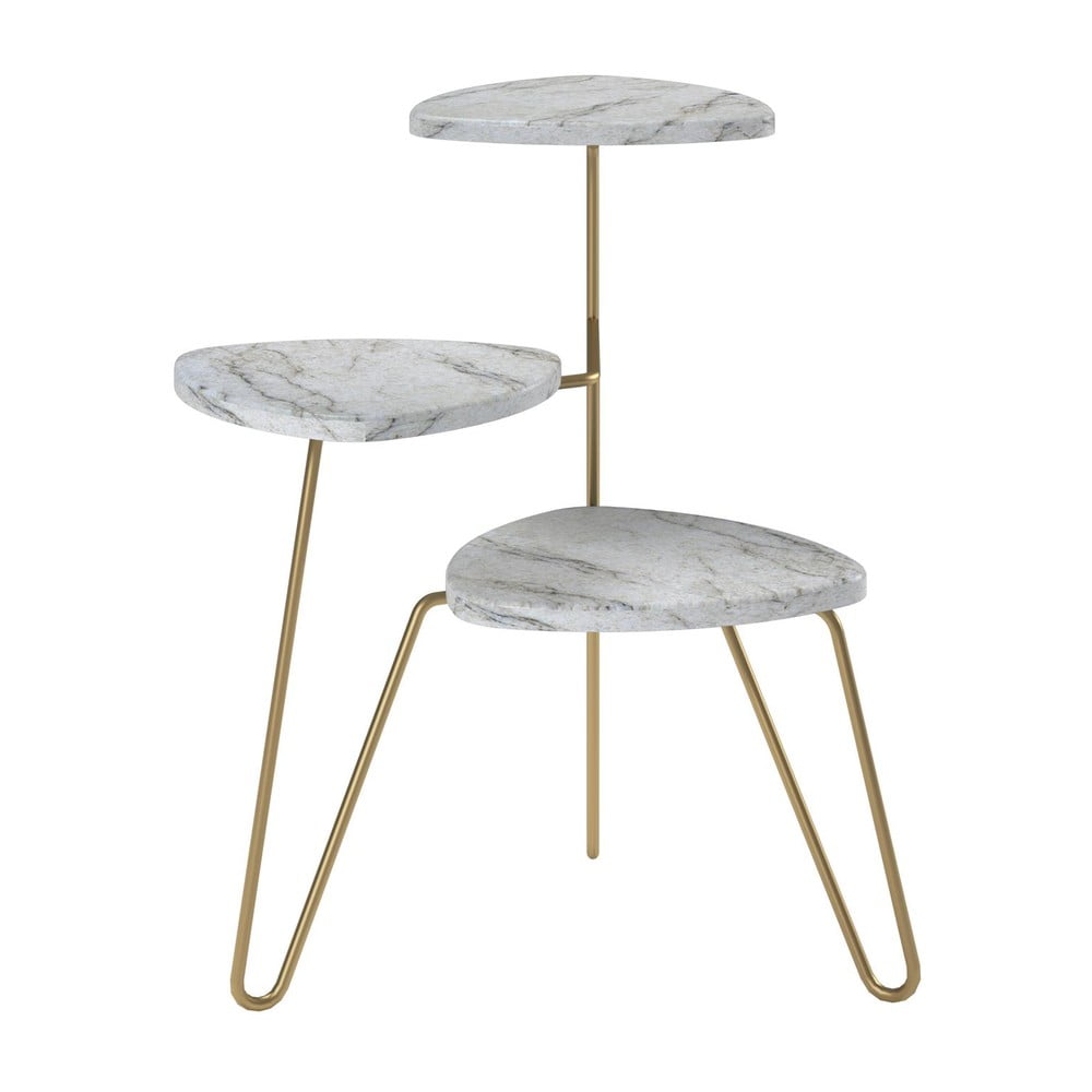 Stojan na rośliny w biało-żółtym kolorze Novogratz Athena