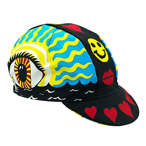 ERTGHH Cinelli Ana Benaroya czapka rowerowa, Eye of The Storm, jeden rozmiar czerwony