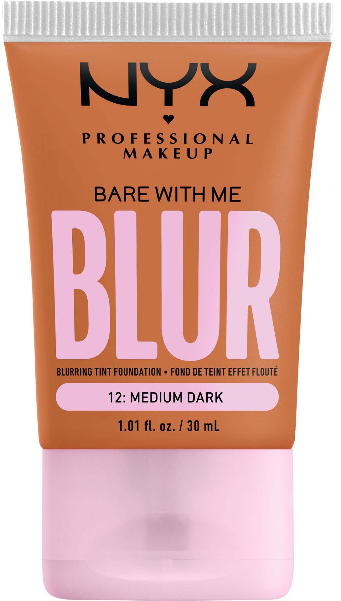 NYX PROFESSIONAL MAKEUP Bare With Me Blur Tint Foundation 12 Medium Dark - Podkład  12 Medium Dark