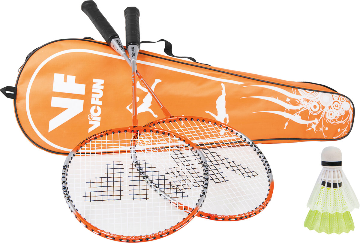 Vicfun Badminton zestaw Deluxe B Szary Niebieski