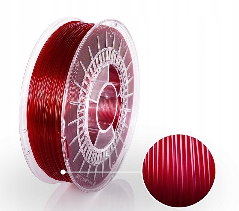 Фото - Пластик для 3D друку Rosa3D Filament  ReFill PETG Standard 1,75mm 1kg - Red Wine Transparent 
