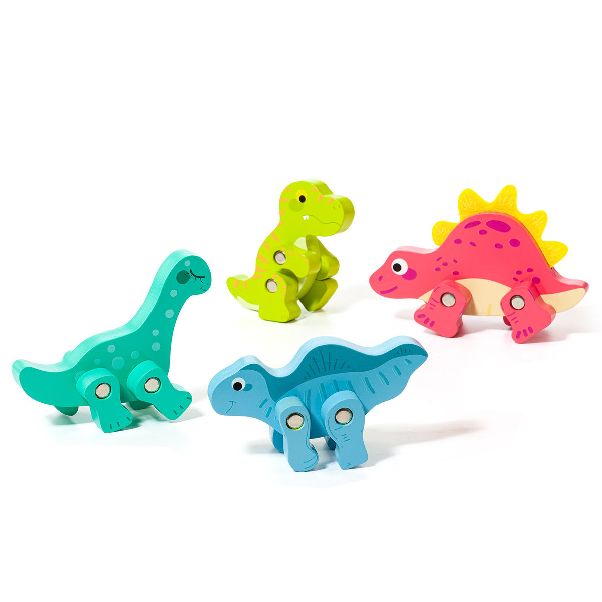 Molto Drewniane Dinozaury 4 Szt