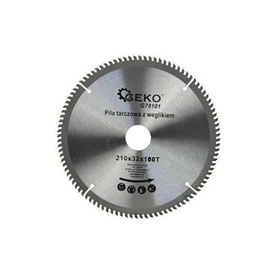 Tarcza do aluminium z widią 210x32mmx100T Geko