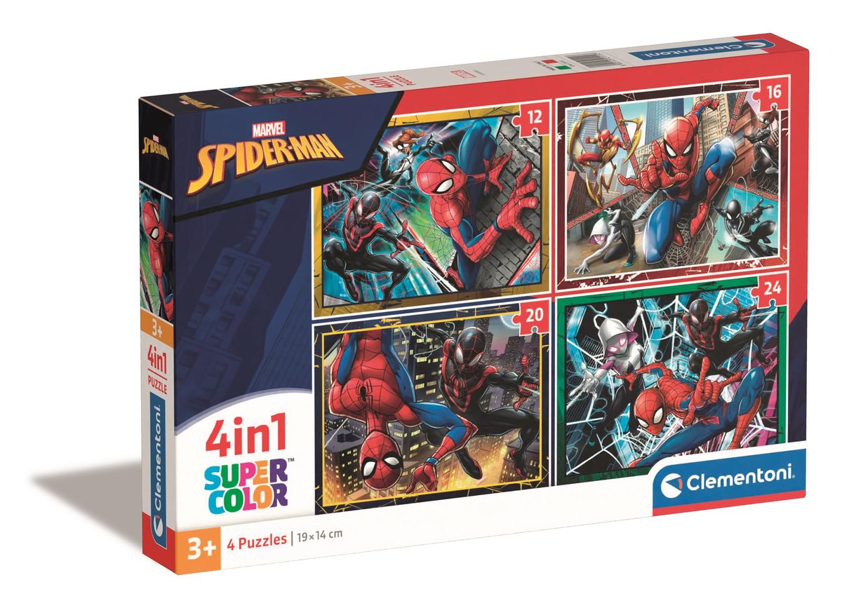 Puzzle 4w1 12+16+20+24 el. Super Kolor Marvel Clementoni