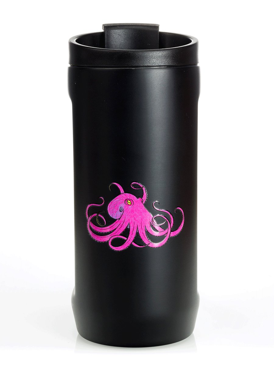 Kubek termiczny na kawę Dr.Bacty Notus 360 ml -  Octopus Magenta