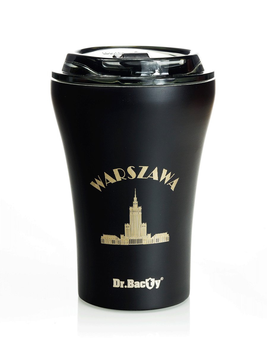Kubek do kawy termiczny z powłoką ceramiczną Dr.Bacty Apollo 227 ml - czarny - Warszawa