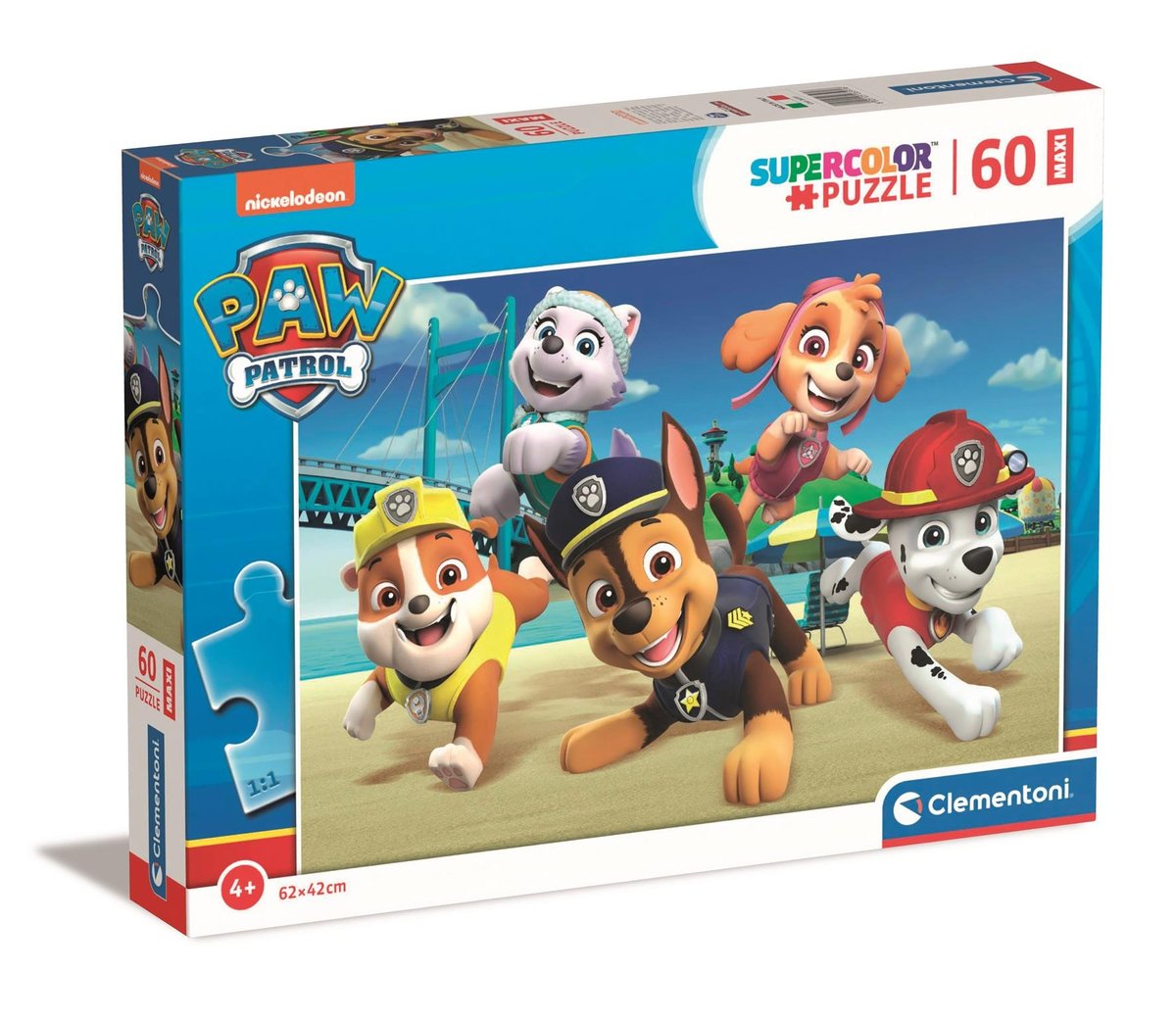 Puzzle 60 Maxi Super Kolor Paw Patrol Clementoni