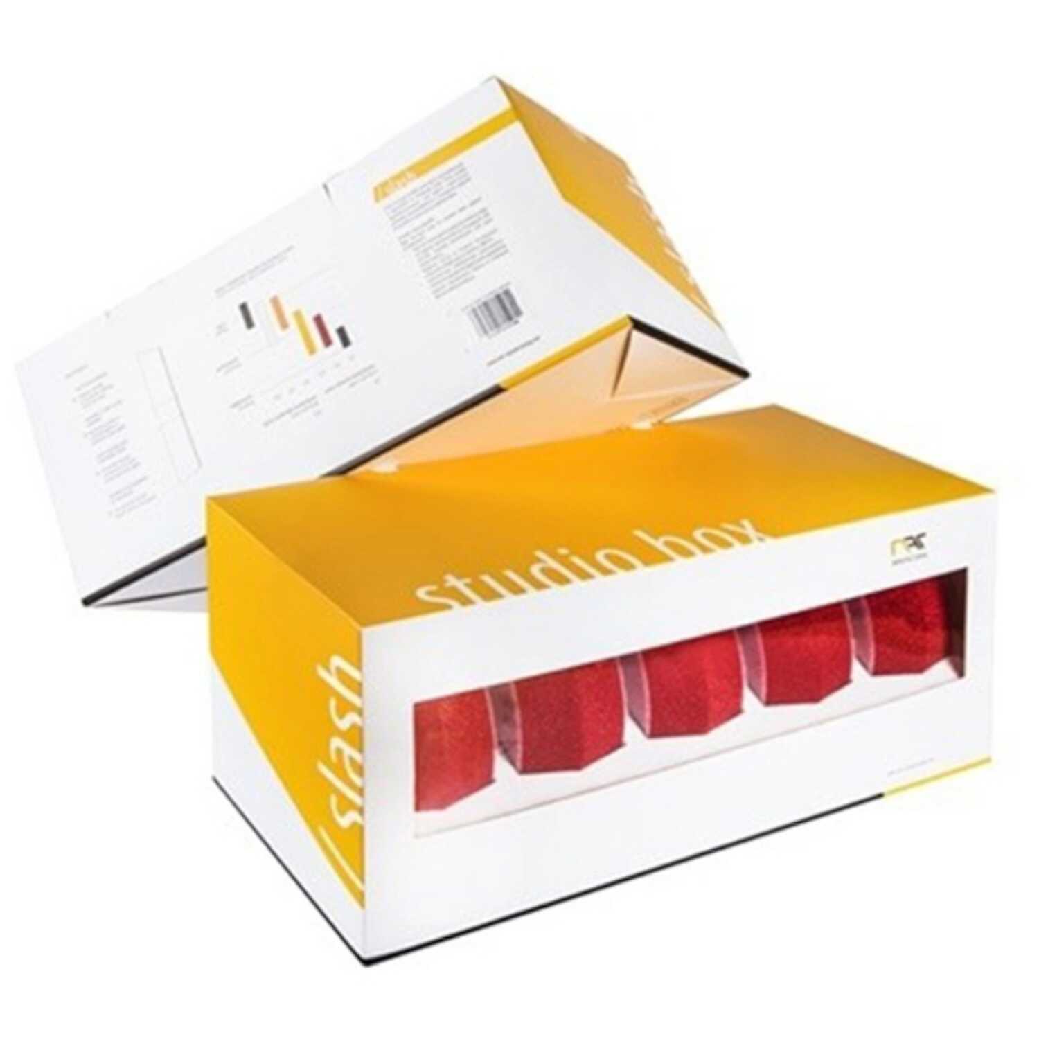 NAT Studio BOX SLASH 133x148x25 Czerwone DA - Zestaw średnio miękkich padów10 szt.