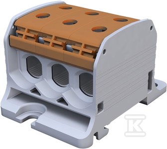 Simet Złączka szynowa gwintowa Al/Cu STB 50-3 (87360) SIMBLOCK brązowy 81003015